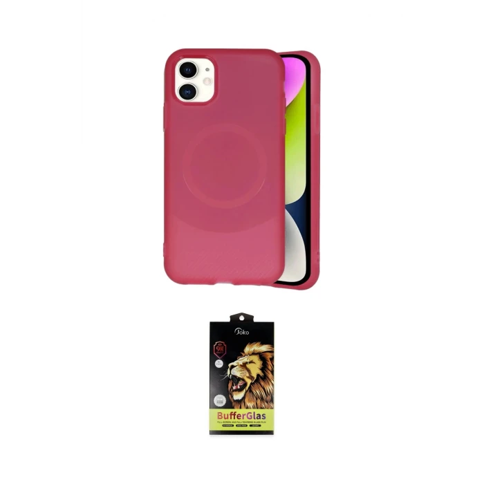 ieg™ iPhone 11 Kılıf Ufuk Serisi - Siyah Buffer Cam Ekran Koruyucu