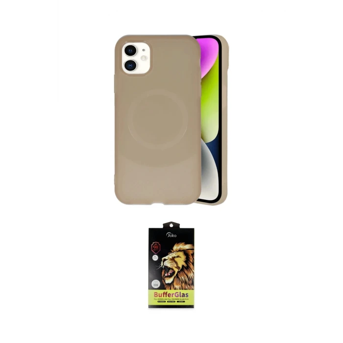 ieg™ iPhone 11 Kılıf Ufuk Serisi - Siyah Buffer Cam Ekran Koruyucu
