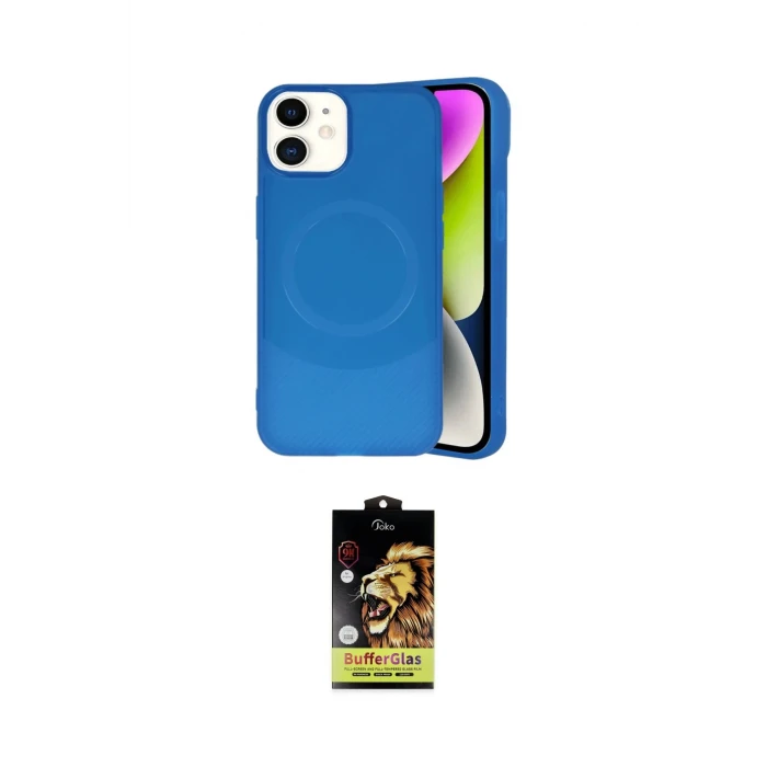 ieg™ iPhone 11 Kılıf Ufuk Serisi - Siyah Buffer Cam Ekran Koruyucu