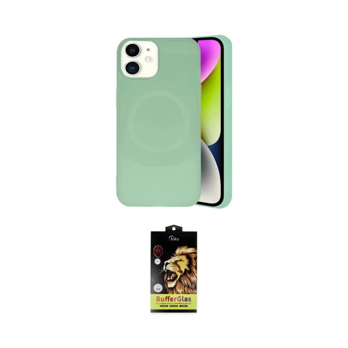 ieg™ iPhone 11 Kılıf Ufuk Serisi - Siyah Buffer Cam Ekran Koruyucu