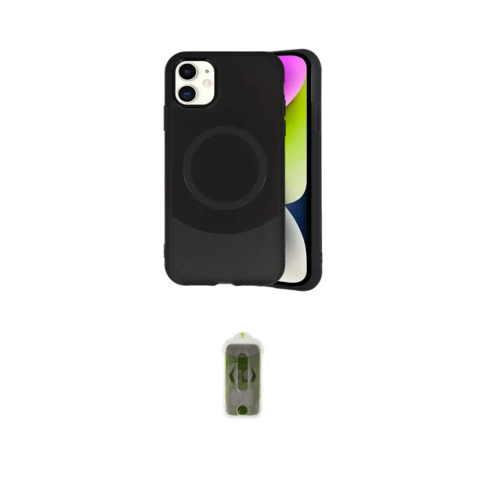 ieg™ iPhone 11 Kılıf Ufuk Serisi - Siyah Joko Magic 5D Hayalet Cam