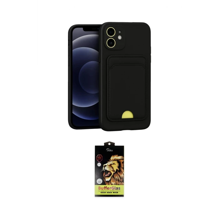 ieg™ iPhone 11 Kılıf Vadi Çizgi Prime - Siyah Buffer Cam Ekran Koruyucu