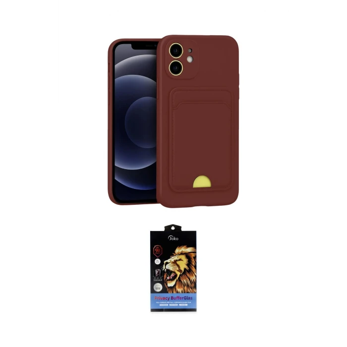 ieg™ iPhone 11 Kılıf Vadi Çizgi Prime - Siyah Buffer Hayalet Cam Ekran Koruyucu