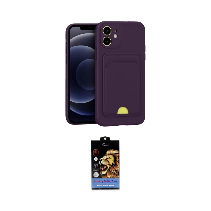 ieg™ iPhone 11 Kılıf Vadi Çizgi Prime - Siyah Buffer Hayalet Cam Ekran Koruyucu