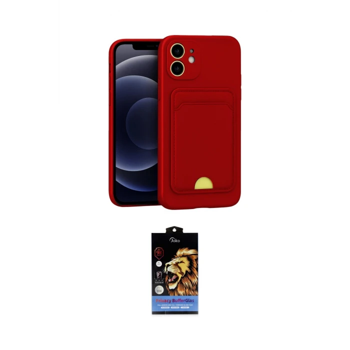 ieg™ iPhone 11 Kılıf Vadi Çizgi Prime - Siyah Buffer Hayalet Cam Ekran Koruyucu