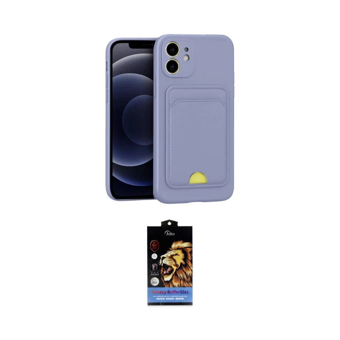 ieg™ iPhone 11 Kılıf Vadi Çizgi Prime - Siyah Buffer Hayalet Cam Ekran Koruyucu