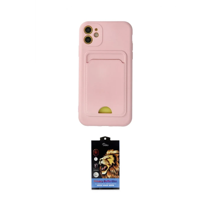 ieg™ iPhone 11 Kılıf Vadi Çizgi Prime - Siyah Buffer Hayalet Cam Ekran Koruyucu