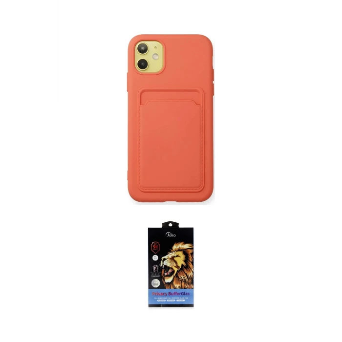 ieg™ iPhone 11 Kılıf Vadi Çizgi Prime - Siyah Buffer Hayalet Cam Ekran Koruyucu