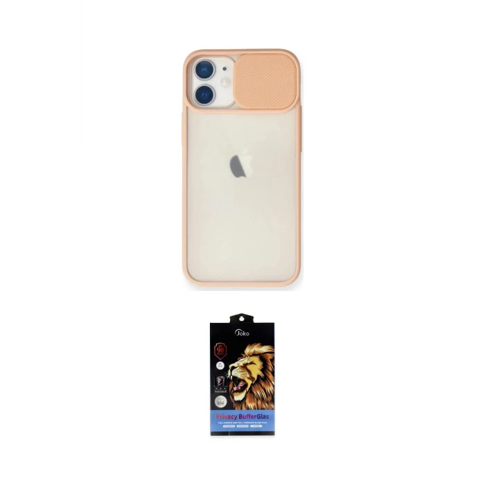 ieg™ iPhone 11 Kılıf Vadi Çizgi - Siyah Buffer Hayalet Cam Ekran Koruyucu