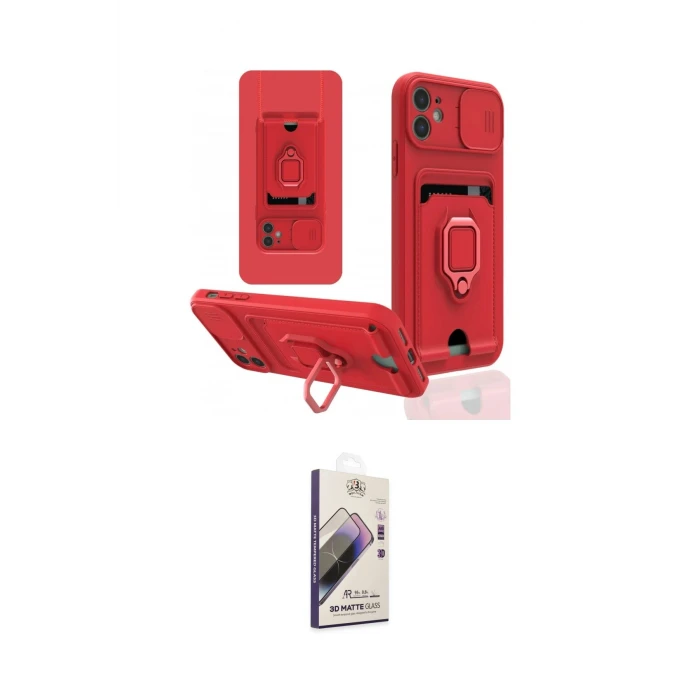 ieg™ iPhone 11 Kılıf Vadi Form Prime - Siyah Bilvis 3D Mat Cam Ekran Koruyucu