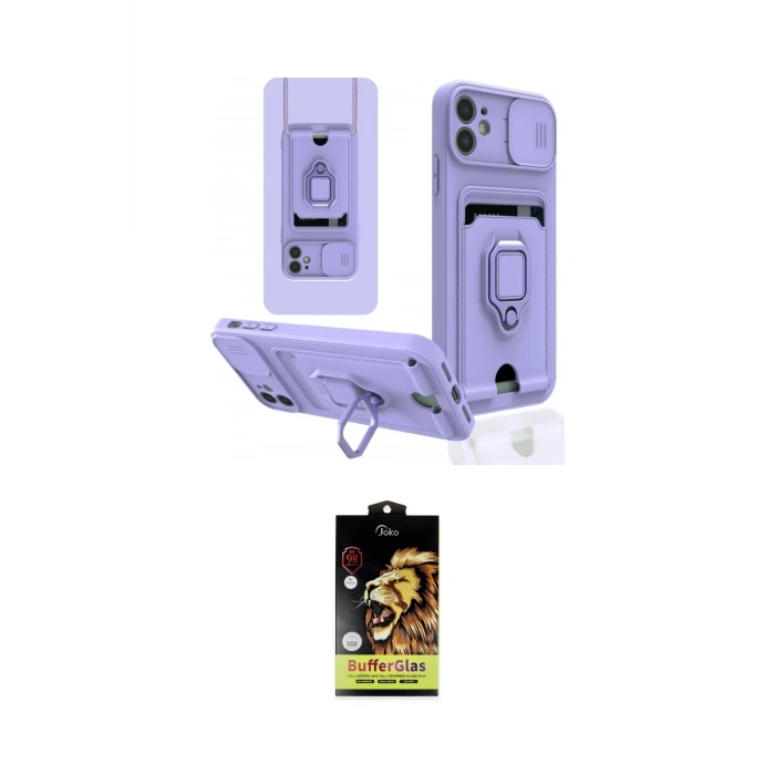 ieg™ iPhone 11 Kılıf Vadi Form Prime - Siyah Buffer Cam Ekran Koruyucu