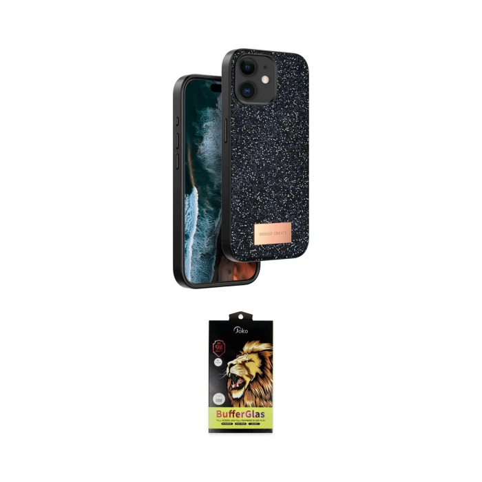 ieg™ iPhone 11 Kılıf Vadi Klasik Serisi - Siyah Buffer Cam Ekran Koruyucu
