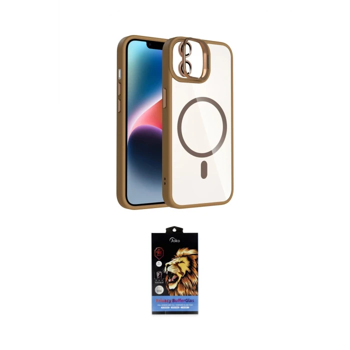 ieg™ iPhone 11 Kılıf Yadigar Asil Koleksiyonu - Siyah Buffer Hayalet Cam Ekran Koruyucu