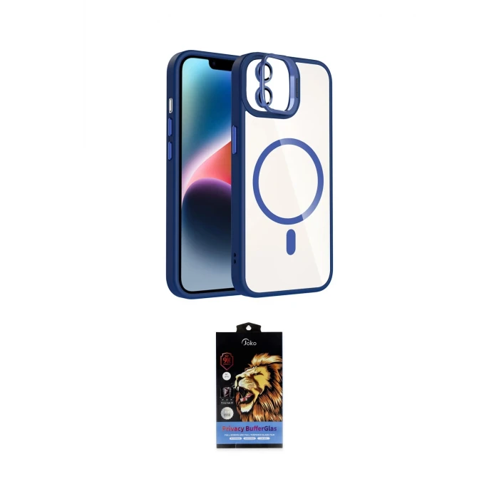 ieg™ iPhone 11 Kılıf Yadigar Asil Koleksiyonu - Siyah Buffer Hayalet Cam Ekran Koruyucu