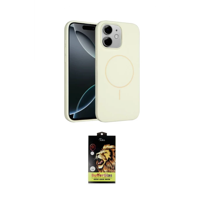 ieg™ iPhone 11 Kılıf Yankı Form Serisi - Siyah Buffer Cam Ekran Koruyucu