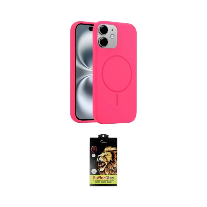ieg™ iPhone 11 Kılıf Yankı Form Serisi - Siyah Buffer Cam Ekran Koruyucu