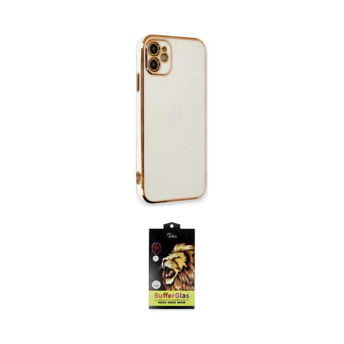 ieg™ iPhone 11 Kılıf Yankı Serisi - Siyah Buffer Cam Ekran Koruyucu