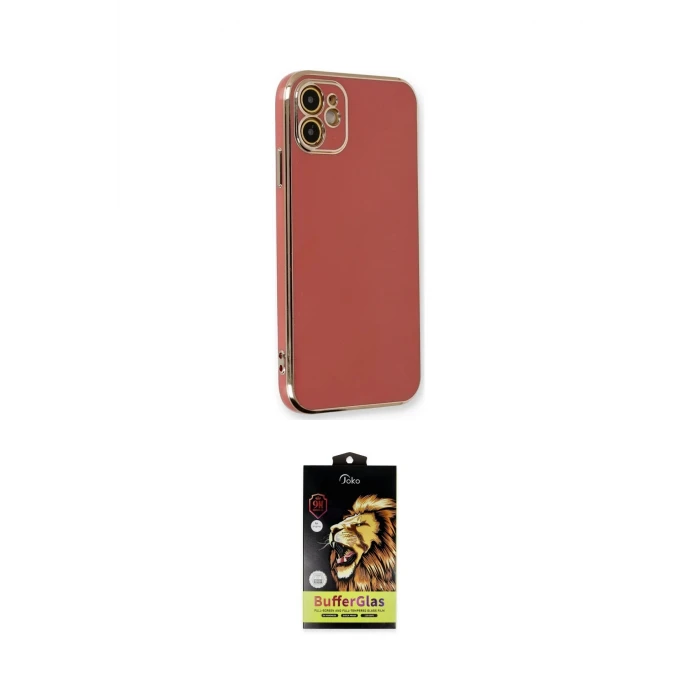 ieg™ iPhone 11 Kılıf Yankı Serisi - Siyah Buffer Cam Ekran Koruyucu