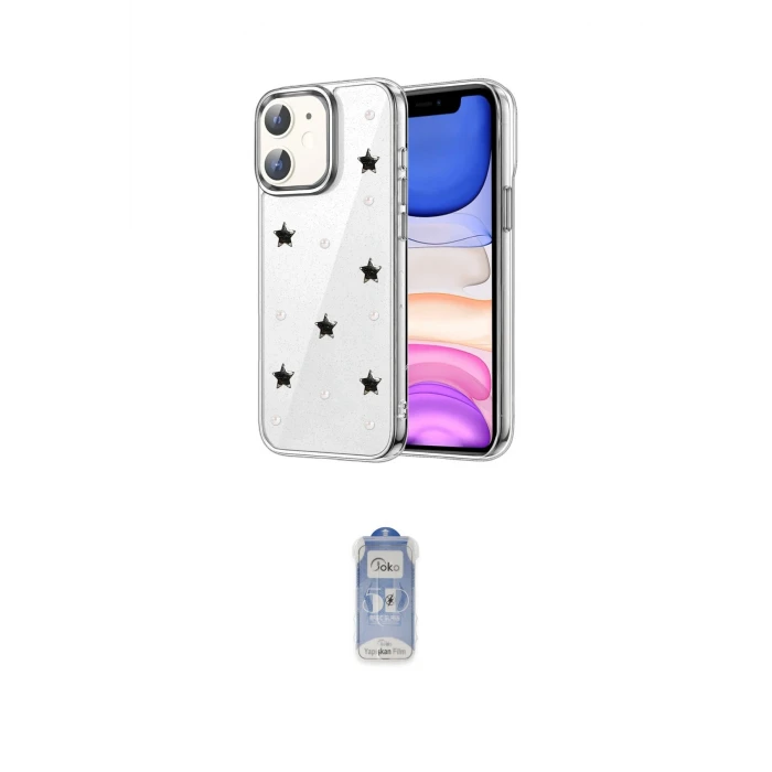 ieg™ iPhone 11 Kılıf Yörünge Form - Siyah Joko Magic 5D Cam