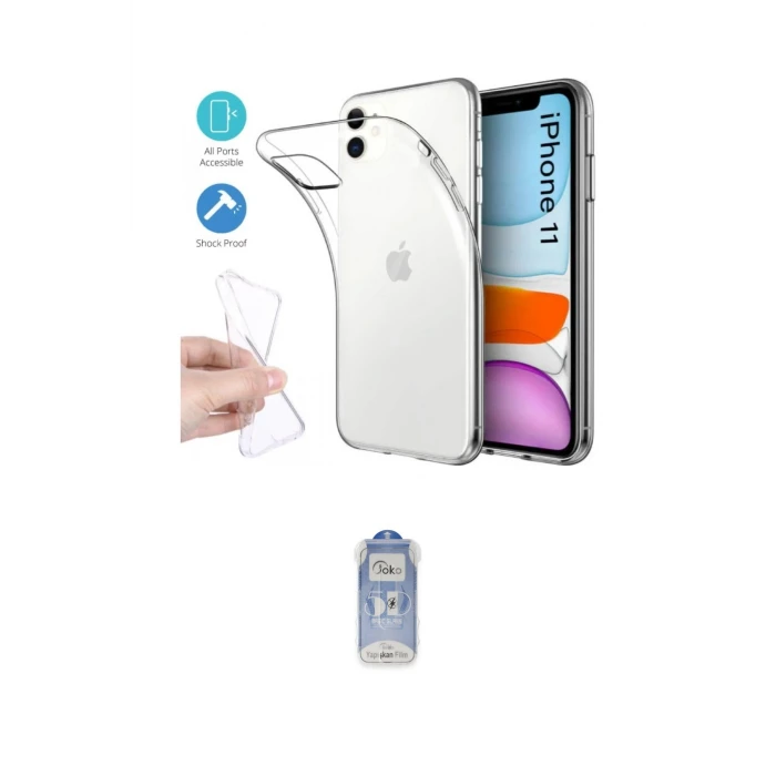 ieg™ iPhone 11 Kılıf Zirve Doku - Siyah Joko Magic 5D Cam