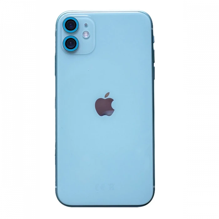 ieg™  iPhone 11 Neon Fosforlu Kamera Lens - Mavi