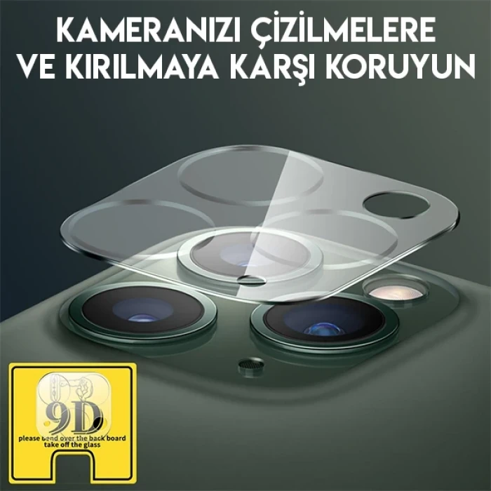 ieg™ İphone 11 Pro 11 Pro Max Full Tempered Kamera Koruyucu Kırılmaz Cam