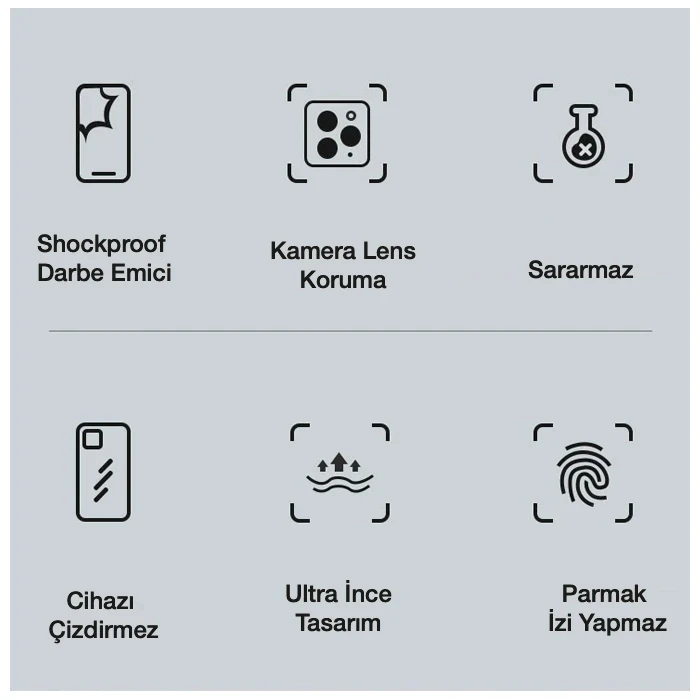 ieg™ İphone 11 Pro 5.8inç Gold Çerçeve Kamera Korumalı Silikon Bumper Kılıf