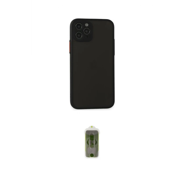 ieg™ iPhone 11 Pro Kılıf Ahenk Çizgi Serisi - Siyah Joko Magic 5D Hayalet Cam