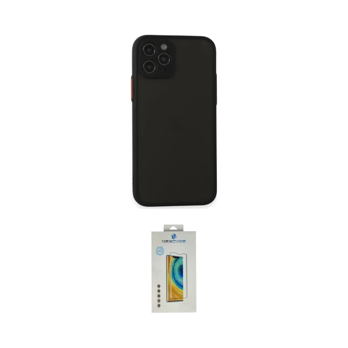 ieg™ iPhone 11 Pro Kılıf Ahenk Çizgi Serisi - Siyah Polymer Nano Ekran Koruyucu