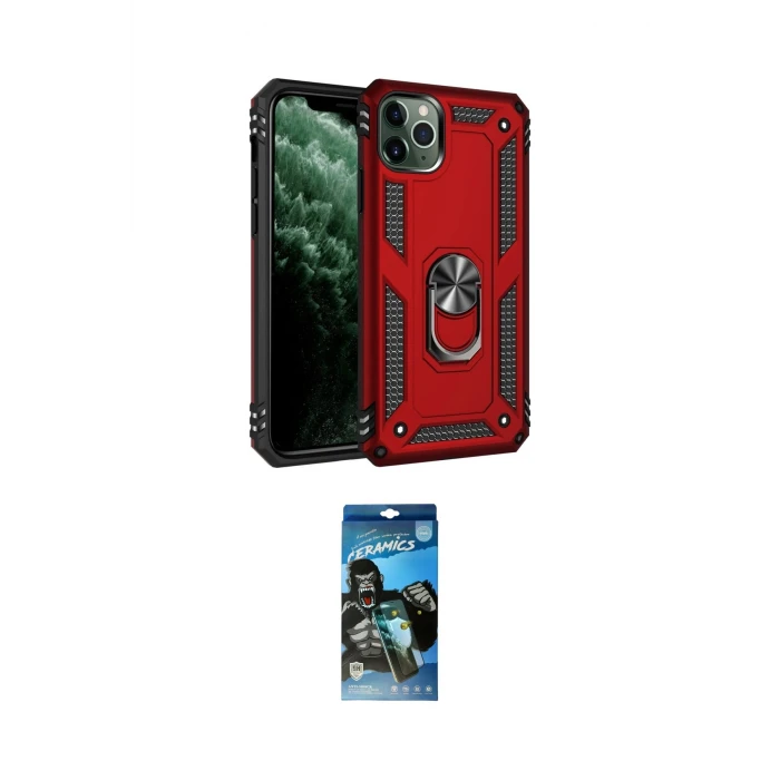 ieg™ iPhone 11 Pro Kılıf Ahenk Klasik Koleksiyonu - Siyah 34D Izgaralı Cam