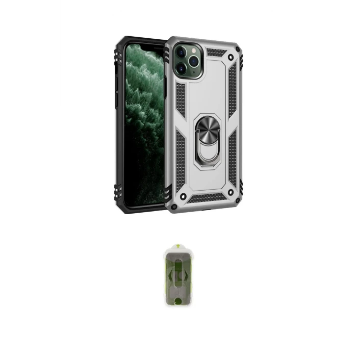 ieg™ iPhone 11 Pro Kılıf Ahenk Klasik Koleksiyonu - Siyah Joko Magic 5D Hayalet Cam