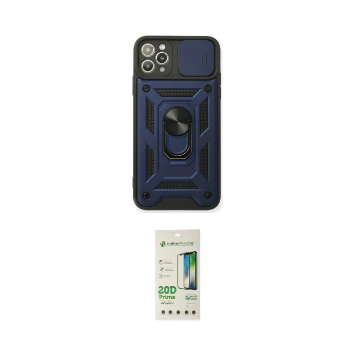 ieg™ iPhone 11 Pro Kılıf Ahenk Klasik - Siyah 20D Premium Cam Ekran Koruyucu