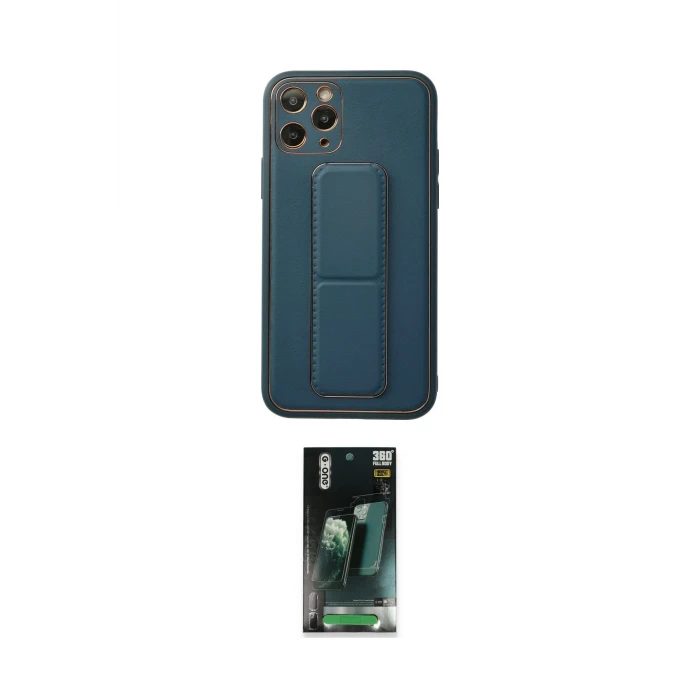 ieg™ iPhone 11 Pro Kılıf Akış Doku - Şeffaf 360 Full Body Arka Koruyucu