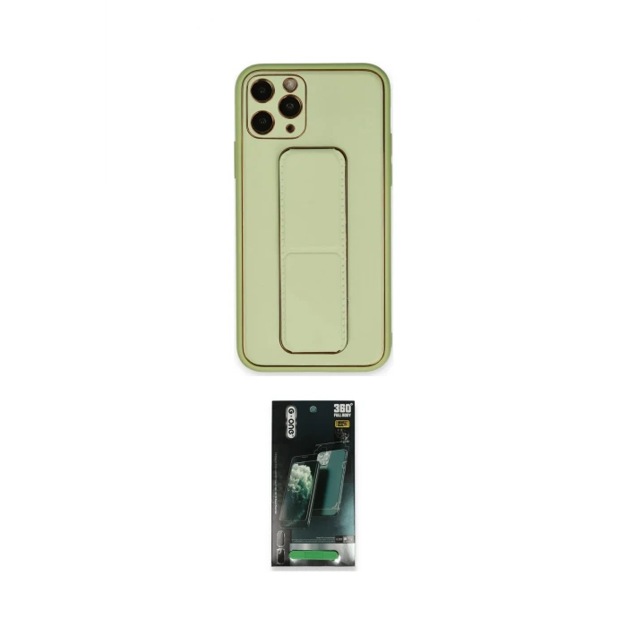 ieg™ iPhone 11 Pro Kılıf Akış Doku - Şeffaf 360 Full Body Arka Koruyucu