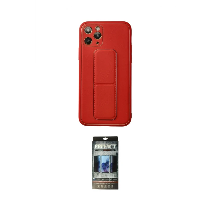 ieg™ iPhone 11 Pro Kılıf Akış Doku - Siyah 34D Hayalet Izgaralı Cam