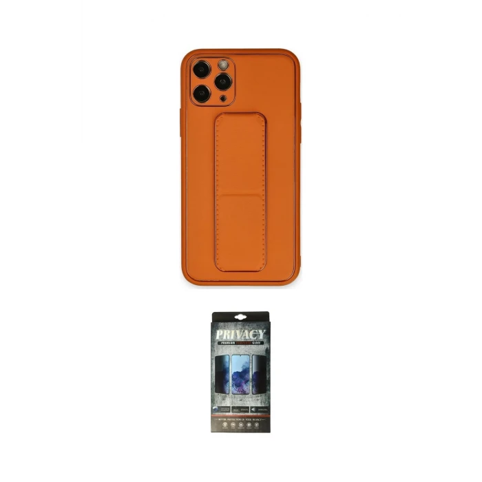 ieg™ iPhone 11 Pro Kılıf Akış Doku - Siyah 34D Hayalet Izgaralı Cam