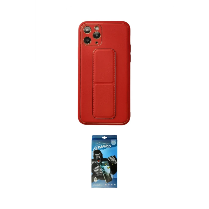ieg™ iPhone 11 Pro Kılıf Akış Doku - Siyah 34D Izgaralı Cam