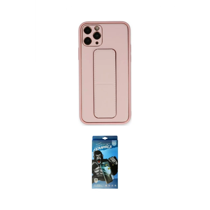 ieg™ iPhone 11 Pro Kılıf Akış Doku - Siyah 34D Izgaralı Cam