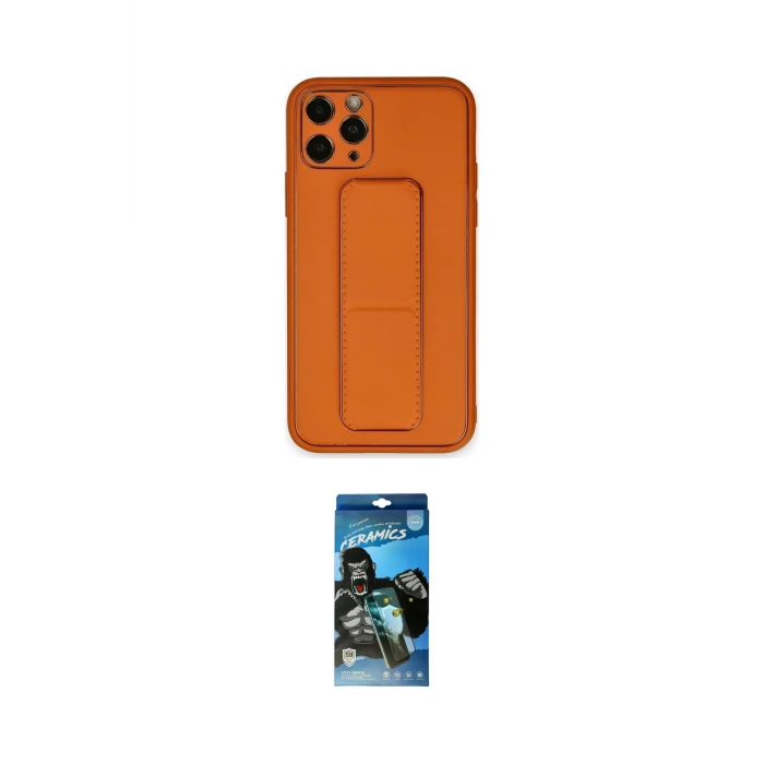 ieg™ iPhone 11 Pro Kılıf Akış Doku - Siyah 34D Izgaralı Cam