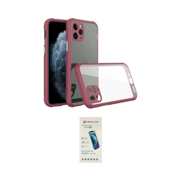 ieg™ iPhone 11 Pro Kılıf Nova Asil Özel Seri - Şeffaf Pasifik Cam Ekran Koruyucu