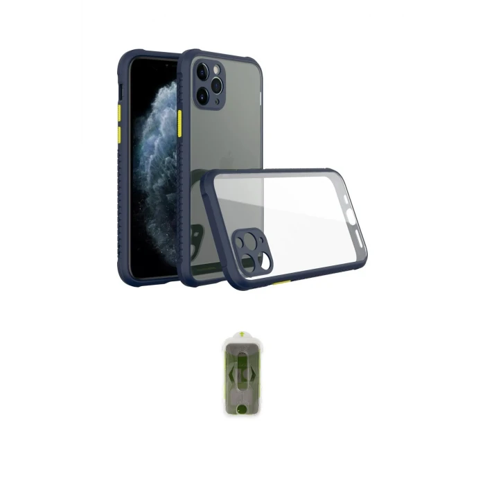 ieg™ iPhone 11 Pro Kılıf Nova Asil Özel Seri - Siyah Joko Magic 5D Hayalet Cam