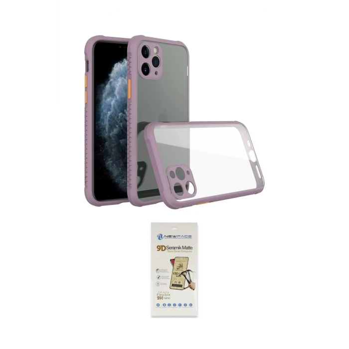 ieg™ iPhone 11 Pro Kılıf Nova Asil Özel Seri - Siyah Mat Seramik Nano Ekran Koruyucu