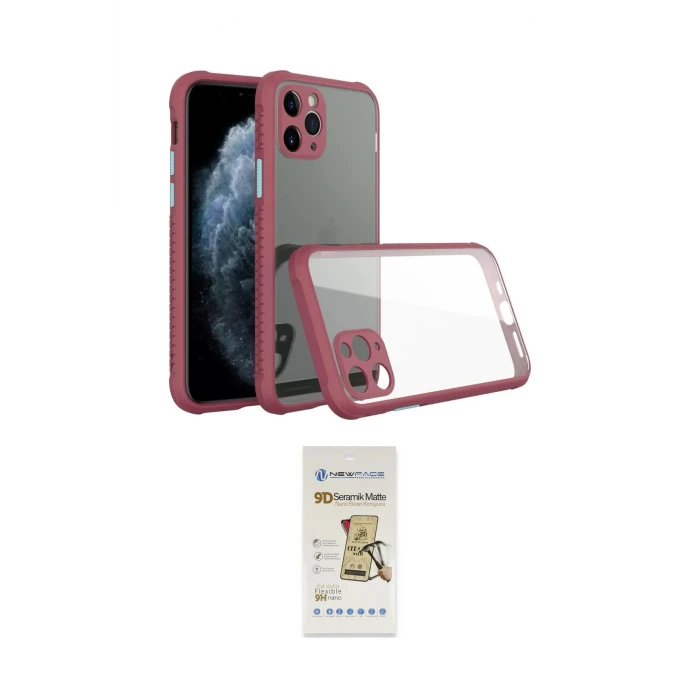 ieg™ iPhone 11 Pro Kılıf Nova Asil Özel Seri - Siyah Mat Seramik Nano Ekran Koruyucu