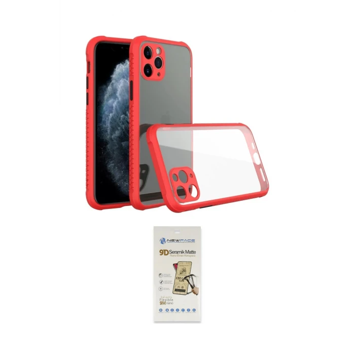 ieg™ iPhone 11 Pro Kılıf Nova Asil Özel Seri - Siyah Mat Seramik Nano Ekran Koruyucu