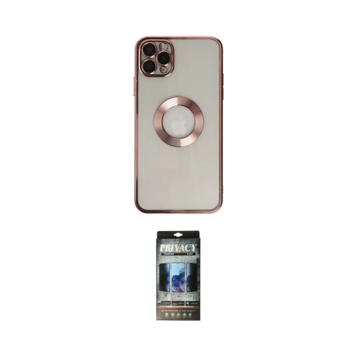 ieg™ iPhone 11 Pro Kılıf Pusula Form - Siyah 34D Hayalet Izgaralı Cam