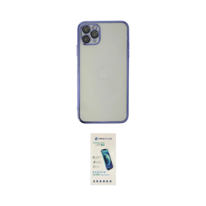 ieg™ iPhone 11 Pro Kılıf Vadi Minimal - Şeffaf Pasifik Cam Ekran Koruyucu