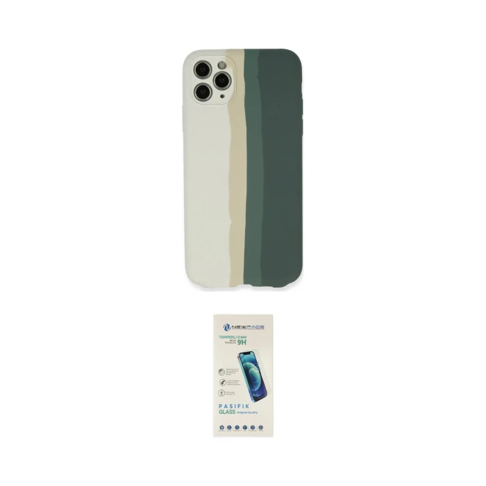 ieg™ iPhone 11 Pro Kılıf Yadigar Çizgi - Şeffaf Pasifik Cam Ekran Koruyucu