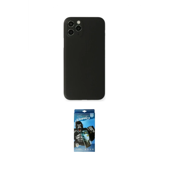 ieg™ iPhone 11 Pro Kılıf Yadigar Yansıma Serisi - Siyah 34D Izgaralı Cam