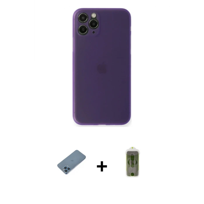 ieg™ iPhone 11 Pro Kılıf Yadigar Yansıma Serisi - Siyah Joko Magic 5D Hayalet Cam + Shine Kamera Lens Koruma Cam - MI