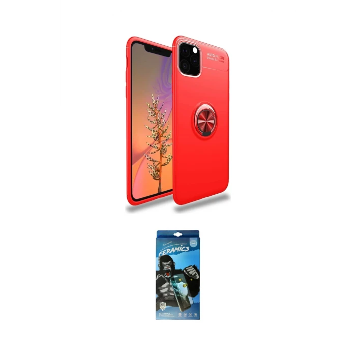 ieg™ iPhone 11 Pro Kılıf Yankı Form Prime - Siyah 34D Izgaralı Cam